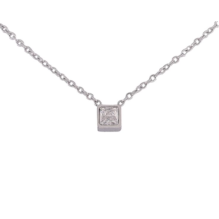 Підвіска на ланцюжку Xuping ТТМ Stainless Steel колір Родій "Кристал, 5х5мм" довжина 44-48см х 1.5мм фото №23 Підвіска на ланцюжку Xuping ТТМ Stainless Steel колір Родій "Кристал, 5х5мм" довжина 44-48см х 1.5мм фото №23