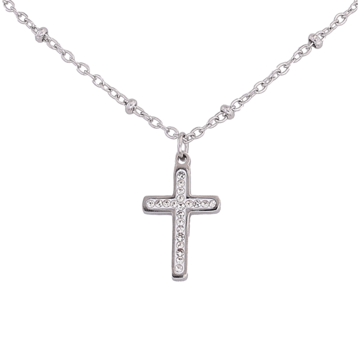 Подвеска на цепочке Xuping ТТМ Stainless Steel цвет Родий "Крест с кристаллами" длина 45-50см х 1.5-2мм фото №18 Подвеска на цепочке Xuping ТТМ Stainless Steel цвет Родий "Крест с кристаллами" длина 45-50см х 1.5-2мм фото №18