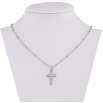Подвеска на цепочке Xuping ТТМ Stainless Steel цвет Родий "Крест с кристаллами" длина 45-50см х 1.5-2мм фото №2 Подвеска на цепочке Xuping ТТМ Stainless Steel цвет Родий "Крест с кристаллами" длина 45-50см х 1.5-2мм фото №2