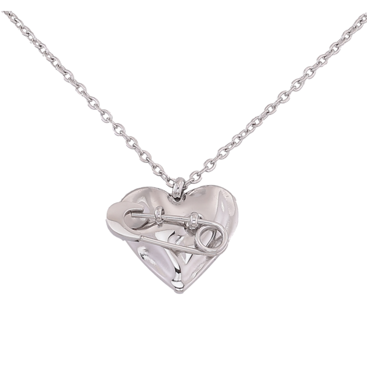 Подвеска на цепочке Xuping ТТМ Stainless Steel цвет Родий "Сердечко с булавкой" длина 45-50см х 2мм фото №16 Подвеска на цепочке Xuping ТТМ Stainless Steel цвет Родий "Сердечко с булавкой" длина 45-50см х 2мм фото №16