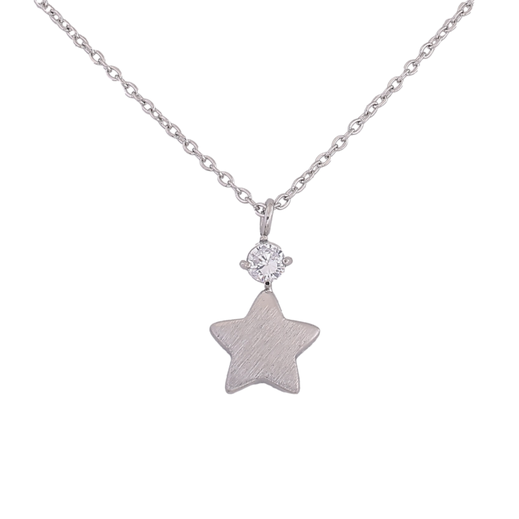 Подвеска на цепочке Xuping ТТМ Stainless Steel цвет Родий "Звездочка" длина 45-50см х 1мм фото №14 Подвеска на цепочке Xuping ТТМ Stainless Steel цвет Родий "Звездочка" длина 45-50см х 1мм фото №14