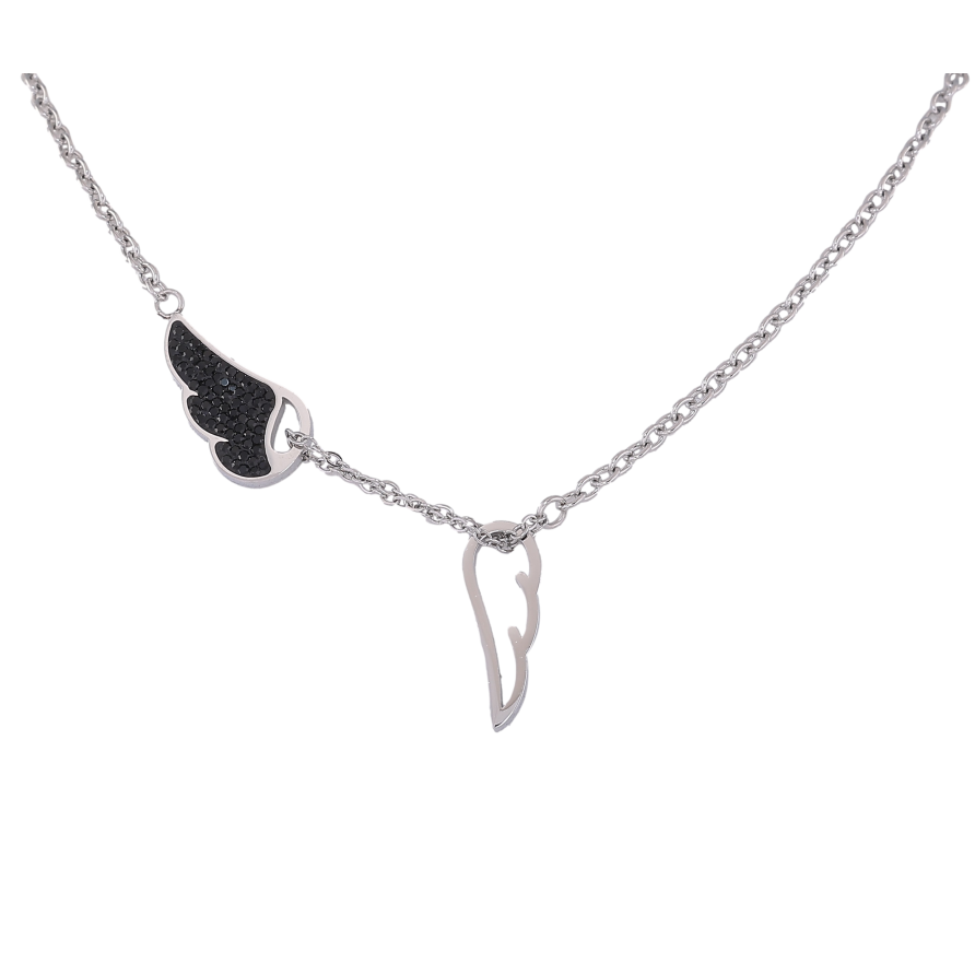 Подвеска на цепочке Xuping ТТМ Stainless Steel цвет Родий "Крылья" длина 45-50см х 3мм фото №1 Подвеска на цепочке Xuping ТТМ Stainless Steel цвет Родий "Крылья" длина 45-50см х 3мм фото №1