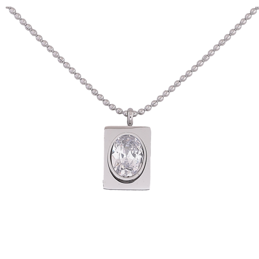 Подвеска на цепочке Xuping ТТМ Stainless Steel цвет Родий "Кристалл" длина 47-52см х 1мм фото №1 Подвеска на цепочке Xuping ТТМ Stainless Steel цвет Родий "Кристалл" длина 47-52см х 1мм фото №1