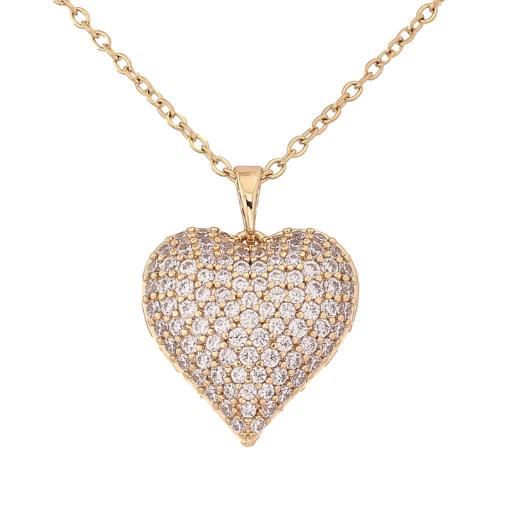 Подвеска на цепочке Xuping цвет Позолота 14K "Сердечко с инкрустацией кристаллами" длина 42-51см х 1.5мм фото №10