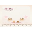 Серьги Набор (3 пары) Xuping TTM Stainless Steel цвет 14К пусеты "Розовые звезды, банты и цветочки" фото №2 Серьги Набор (3 пары) Xuping TTM Stainless Steel цвет 14К пусеты "Розовые звезды, банты и цветочки" фото №2