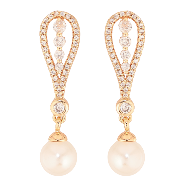 Сережки Xuping M&L колір 18K пусети "Перлинні підвіски" фото №16 Сережки Xuping M&L колір 18K пусети "Перлинні підвіски" фото №16