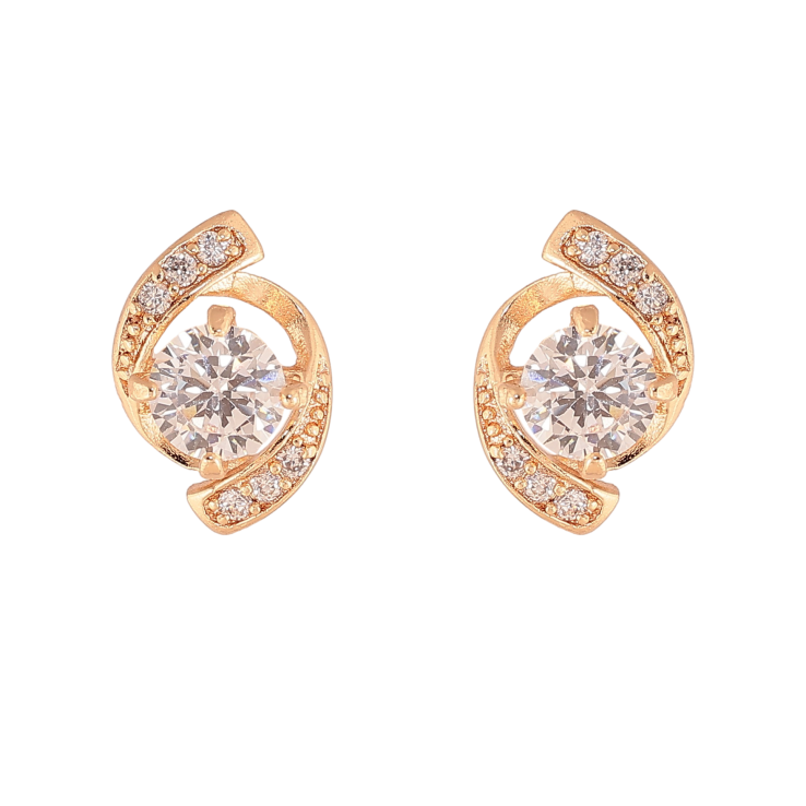 Серьги Xuping M&L цвет 18K пусеты "Декоративный узор с кристаллами" фото №6 Серьги Xuping M&L цвет 18K пусеты "Декоративный узор с кристаллами" фото №6