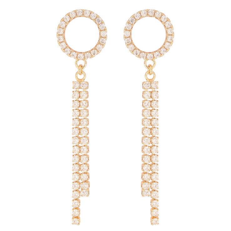 Сережки Xuping M&L колір 18K пусети "Декоративні підвіски з кристалами" фото №6