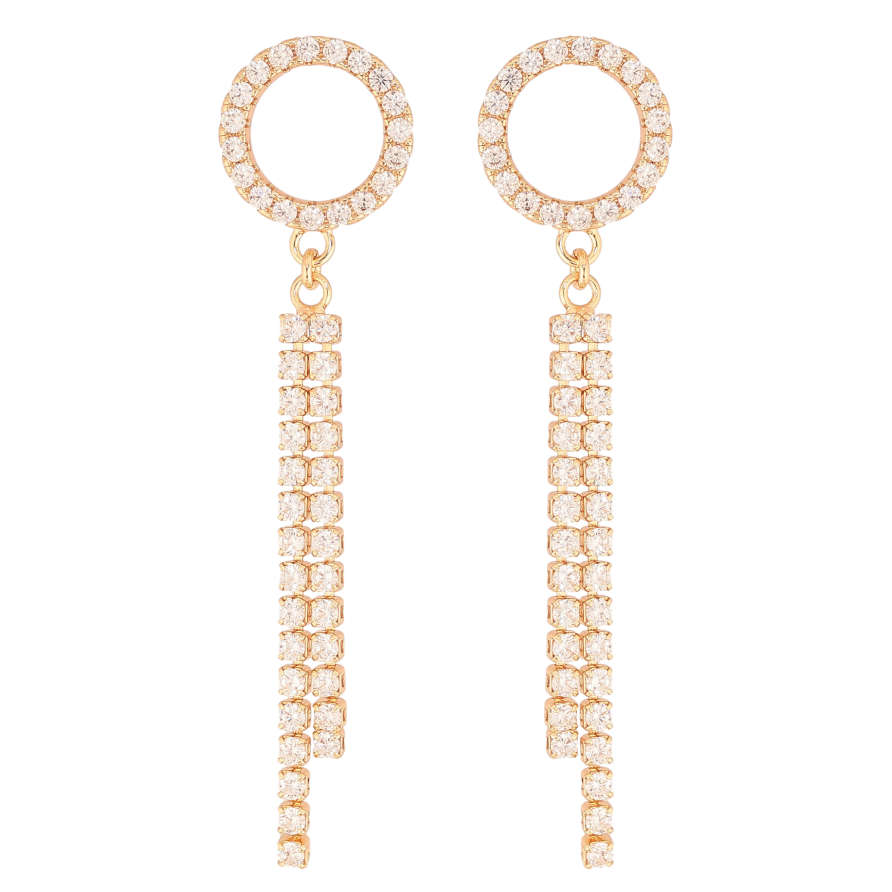 Сережки Xuping M&L колір 18K пусети "Декоративні підвіски з кристалами" фото №1 Сережки Xuping M&L колір 18K пусети "Декоративні підвіски з кристалами" фото №1
