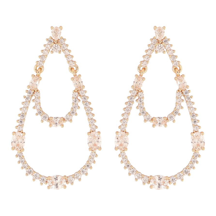 Серьги Xuping M&L цвет 18K пусеты "Кристальные подвески" фото №1 Серьги Xuping M&L цвет 18K пусеты "Кристальные подвески" фото №1