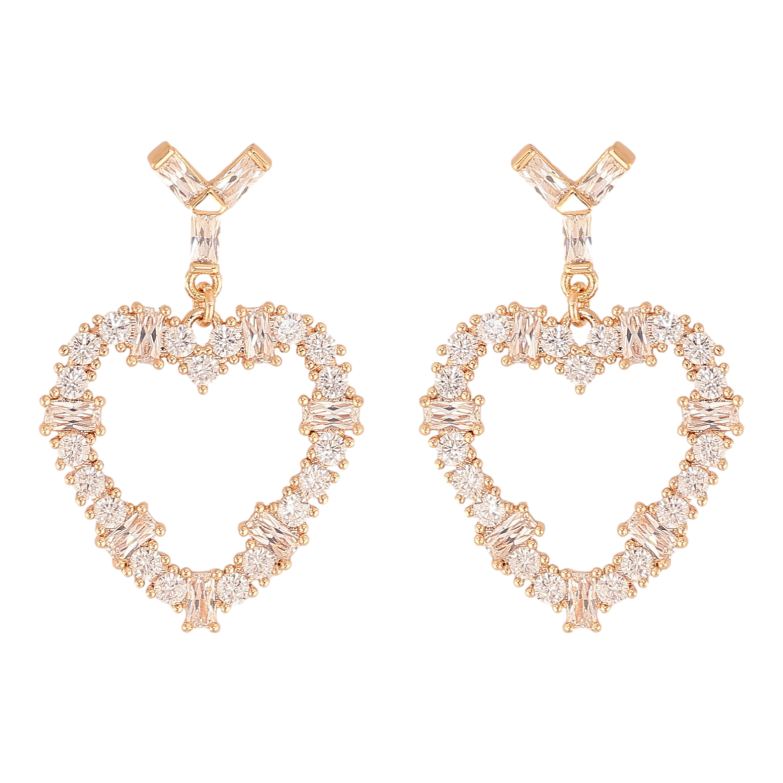 Сережки Xuping M&L колір 18K пусети "Кристальні серця" фото №16 Сережки Xuping M&L колір 18K пусети "Кристальні серця" фото №16