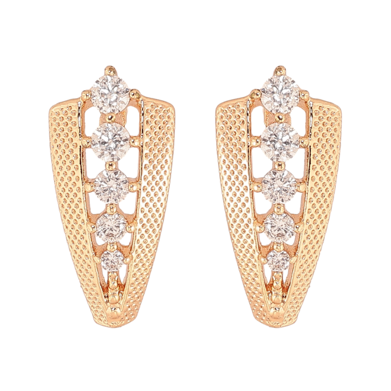 Сережки Xuping M&L колір 18K пусети "Візерунок з кристалами" фото №4 Сережки Xuping M&L колір 18K пусети "Візерунок з кристалами" фото №4