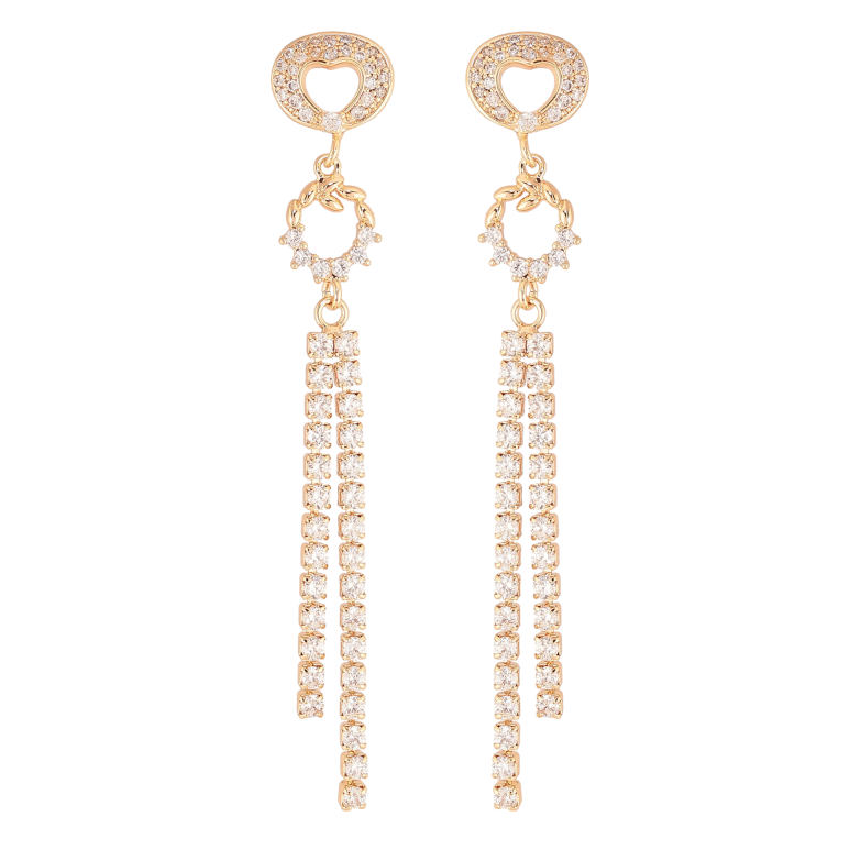 Сережки Xuping M&L колір 18K пусети "Кристальні підвіски" фото №19 Сережки Xuping M&L колір 18K пусети "Кристальні підвіски" фото №19