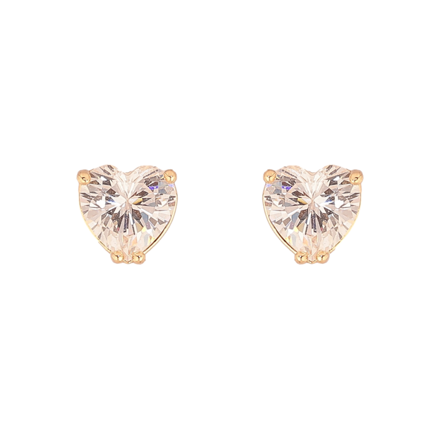 Серьги Xuping M&L цвет 18K пусеты "Кристальные сердечки" фото №1 Серьги Xuping M&L цвет 18K пусеты "Кристальные сердечки" фото №1