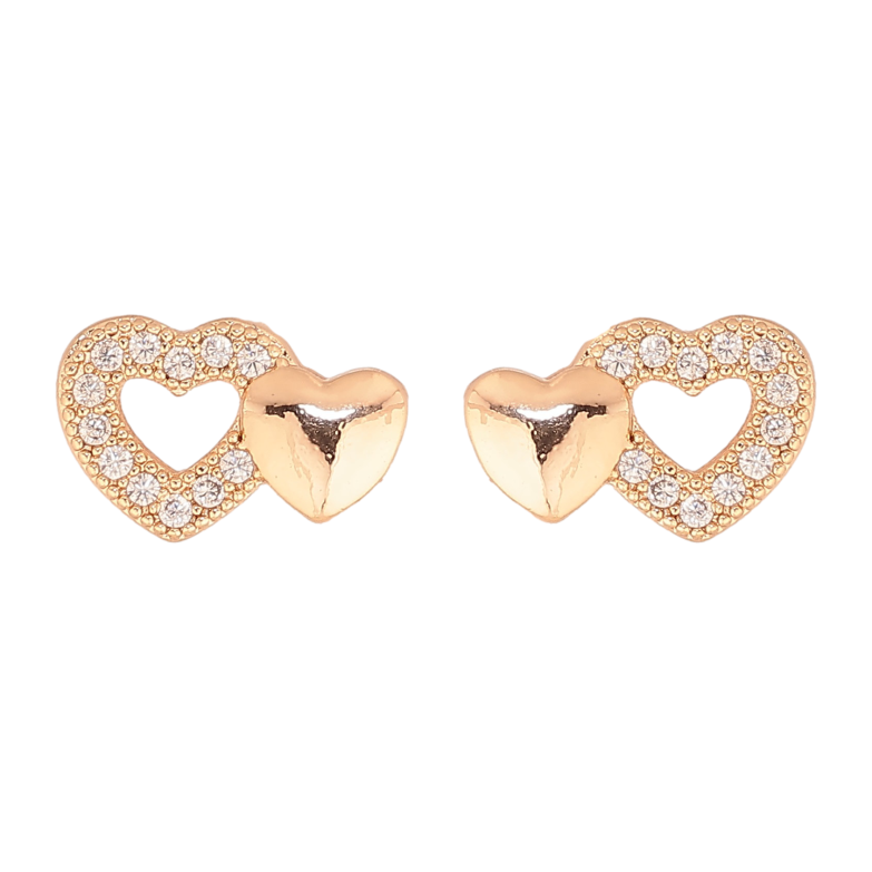 Сережки Xuping M&L колір 18K пусети "Сердечки з кристалами" фото №19 Сережки Xuping M&L колір 18K пусети "Сердечки з кристалами" фото №19