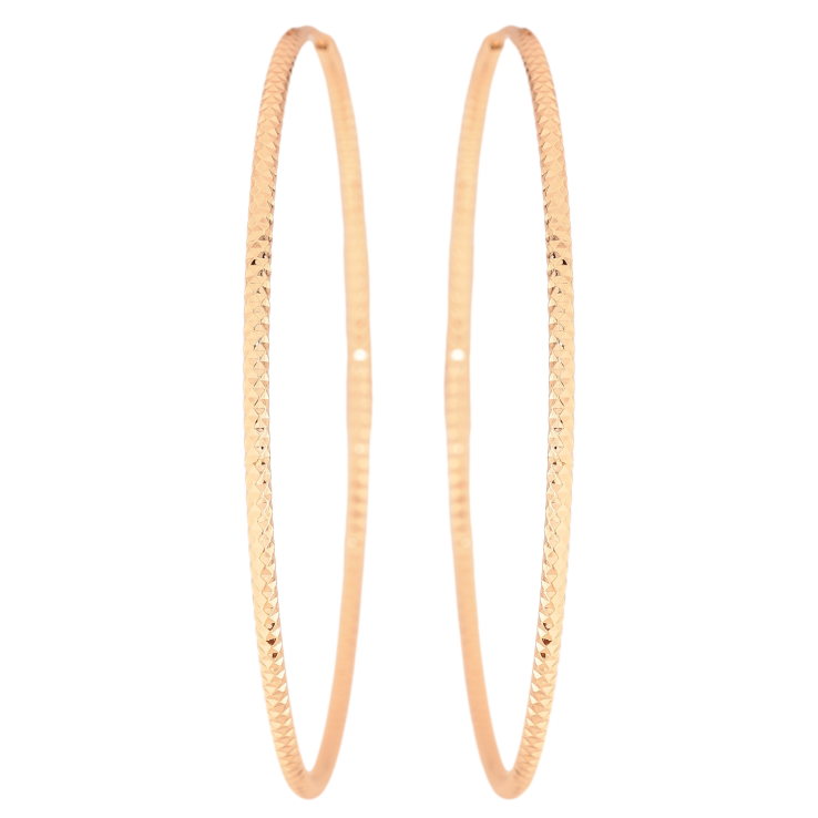 Серьги Xuping M&L цвет 18K кольца (конго) "Декоративный узор" ø 7см фото №10