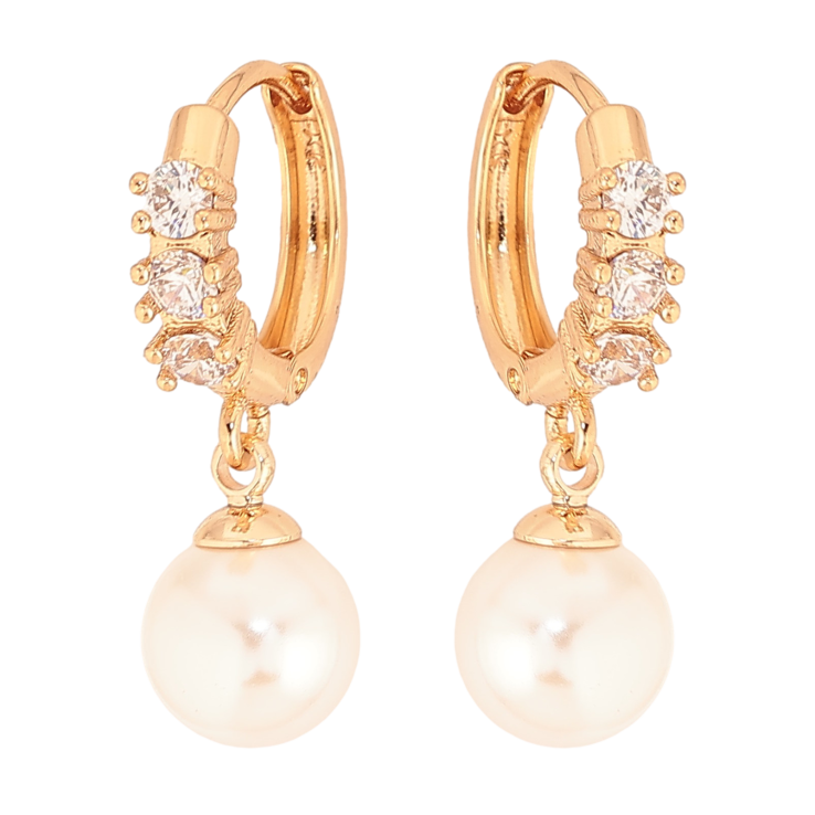 Серьги Xuping M&L цвет 18K подвески на колечках "Подвески с жемчужинами" фото №16 Серьги Xuping M&L цвет 18K подвески на колечках "Подвески с жемчужинами" фото №16