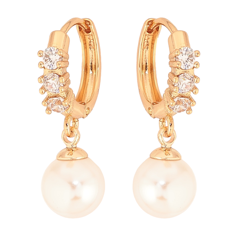 Серьги Xuping M&L цвет 18K подвески на колечках "Подвески с жемчужинами" фото №9 Серьги Xuping M&L цвет 18K подвески на колечках "Подвески с жемчужинами" фото №9