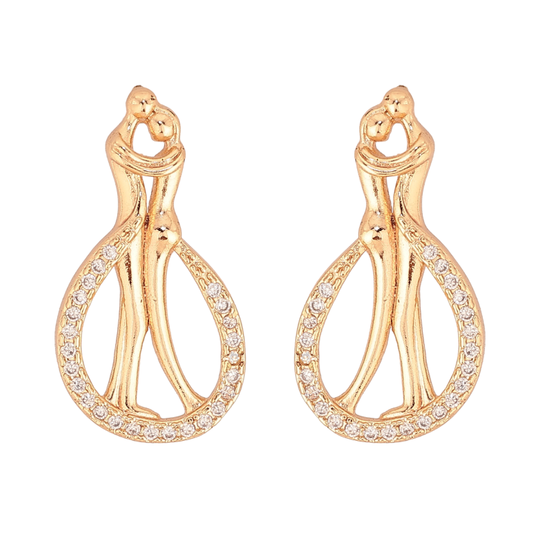 Серьги Xuping M&L цвет 18K пусеты "Влюбленные" фото №2 Серьги Xuping M&L цвет 18K пусеты "Влюбленные" фото №2