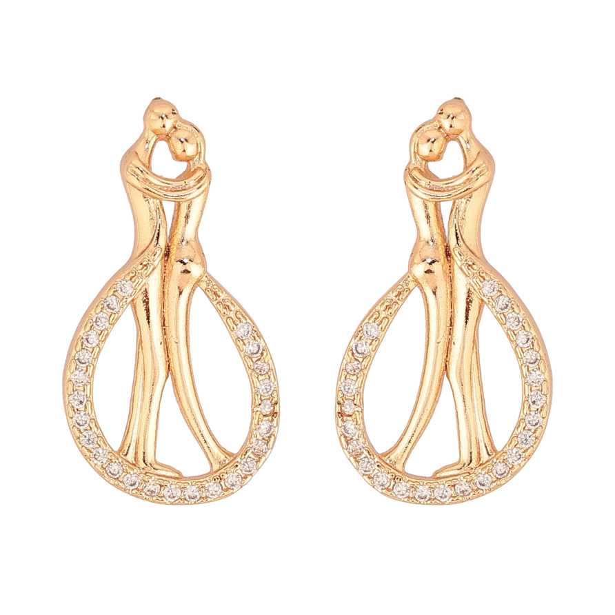 Серьги Xuping M&L цвет 18K пусеты "Влюбленные" фото №1 Серьги Xuping M&L цвет 18K пусеты "Влюбленные" фото №1
