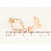 Серьги Xuping M&L цвет 18K пусеты "Ромбы с жемчужным узором" фото №2 Серьги Xuping M&L цвет 18K пусеты "Ромбы с жемчужным узором" фото №2
