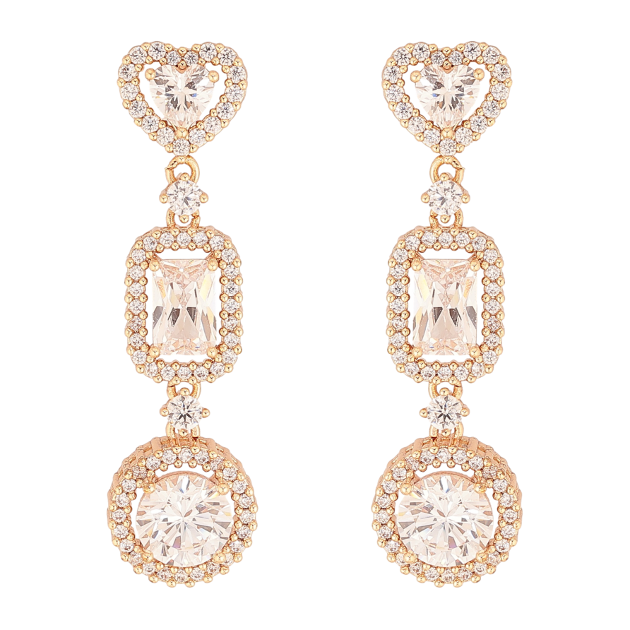 Серьги Xuping M&L цвет 18K пусеты "Кристальные подвески" фото №1 Серьги Xuping M&L цвет 18K пусеты "Кристальные подвески" фото №1