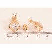 Сережки Xuping M&L колір 18K пусети "Візерунок з кристалами" фото №2 Сережки Xuping M&L колір 18K пусети "Візерунок з кристалами" фото №2