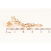 Серьги Xuping QQMM цвет Позолота 18K пусеты "Кристальные подвески" фото №2