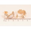 Сережки Xuping QQMM колір Позолота 18K пусети "Візерунок з кристалами" фото №2 Сережки Xuping QQMM колір Позолота 18K пусети "Візерунок з кристалами" фото №2