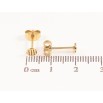 Серьги Xuping TTM Stainless Steel цвет 14К пусеты круги ø 4мм фото №2 Серьги Xuping TTM Stainless Steel цвет 14К пусеты круги ø 4мм фото №2