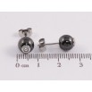 Серьги Xuping TTM Stainless Steel цвет Родий пусеты "Шарики из черной керамики" ø 8мм фото №2 Серьги Xuping TTM Stainless Steel цвет Родий пусеты "Шарики из черной керамики" ø 8мм фото №2