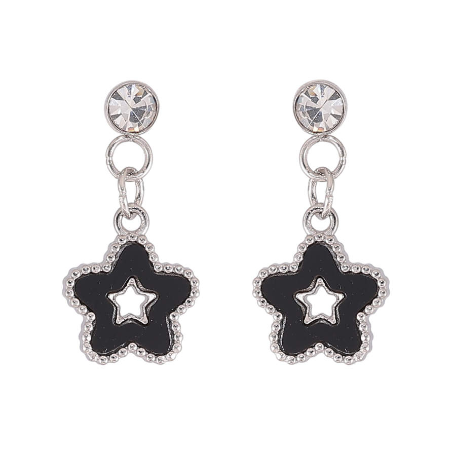 Сережки Xuping TTM Stainless Steel колір Родій пусети "Квіточки" фото №1