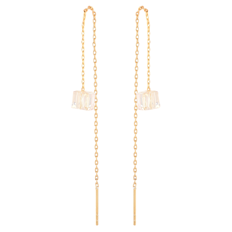 Сережки Xuping колір 18K з кристалами Swarovski протяжки "Кристали Shimmer на ланцюжку" фото №14 Сережки Xuping колір 18K з кристалами Swarovski протяжки "Кристали Shimmer на ланцюжку" фото №14