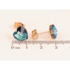 Сережки Xuping колір 18K з кристалами Swarovski пусети "Сердечка Metallic Blue" фото №2 Сережки Xuping колір 18K з кристалами Swarovski пусети "Сердечка Metallic Blue" фото №2