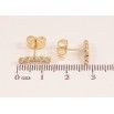 Сережки Xuping колір Позолота 14K пусети "Дорожки кристалів" фото №2