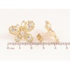 Сережки Xuping колір Позолота 14K пусети "Метелики з кристалами" фото №2 Сережки Xuping колір Позолота 14K пусети "Метелики з кристалами" фото №2