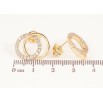 Серьги Xuping цвет Позолота 14K пусеты "Колечки с кристаллами" фото №2 Серьги Xuping цвет Позолота 14K пусеты "Колечки с кристаллами" фото №2