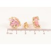 Серьги Xuping цвет Позолота 14K пусеты "Розовые сердечки с бантами и мишками" фото №2 Серьги Xuping цвет Позолота 14K пусеты "Розовые сердечки с бантами и мишками" фото №2