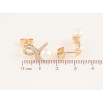 Серьги Xuping цвет Позолота 14K пусеты "Петельки с жемчужинами" фото №2 Серьги Xuping цвет Позолота 14K пусеты "Петельки с жемчужинами" фото №2