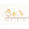 Серьги Xuping цвет Позолота 14K пусеты "Веночки с кристальными цветочками" фото №2 Серьги Xuping цвет Позолота 14K пусеты "Веночки с кристальными цветочками" фото №2