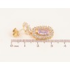 Серьги Xuping цвет Позолота 14K пусеты "Изящные подвески с сиреневыми кристаллами" фото №2 Серьги Xuping цвет Позолота 14K пусеты "Изящные подвески с сиреневыми кристаллами" фото №2