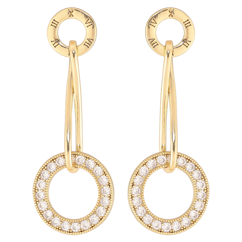 Серьги Xuping цвет Позолота 14K пусеты "Колечки с кристаллами" фото №19 Серьги Xuping цвет Позолота 14K пусеты "Колечки с кристаллами" фото №19
