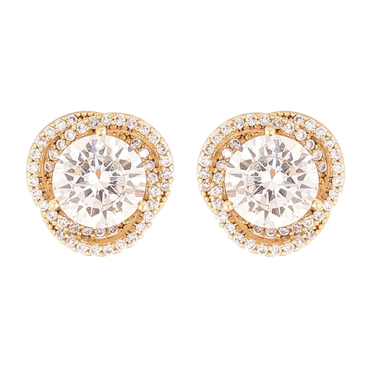 Сережки Xuping колір Позолота 14K пусети "Квіточки з кристалами" фото №16 Сережки Xuping колір Позолота 14K пусети "Квіточки з кристалами" фото №16