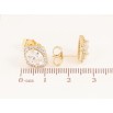 Сережки Xuping колір Позолота 14K пусети "Кристали в обрамленні" фото №2