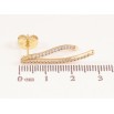 Сережки Xuping колір Позолота 14K пусети "Дорожки кристалів" фото №2 Сережки Xuping колір Позолота 14K пусети "Дорожки кристалів" фото №2