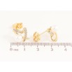 Сережки Xuping колір Позолота 14K пусети "Сердечки з перлинами" фото №2 Сережки Xuping колір Позолота 14K пусети "Сердечки з перлинами" фото №2