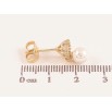 Сережки Xuping колір Позолота 14K пусети "Кристали з перлинними підвісками" фото №2 Сережки Xuping колір Позолота 14K пусети "Кристали з перлинними підвісками" фото №2