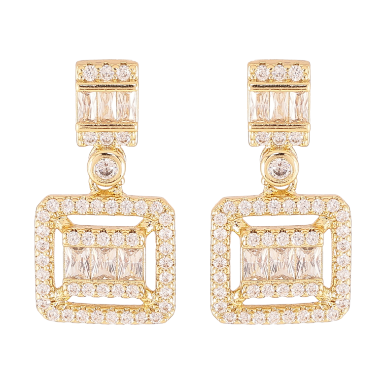Сережки Xuping колір Позолота 14K пусети "Інкрустація кристалами" фото №4 Сережки Xuping колір Позолота 14K пусети "Інкрустація кристалами" фото №4