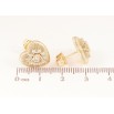 Сережки Xuping колір Позолота 14K пусети "Сердечка з кристалами" фото №2