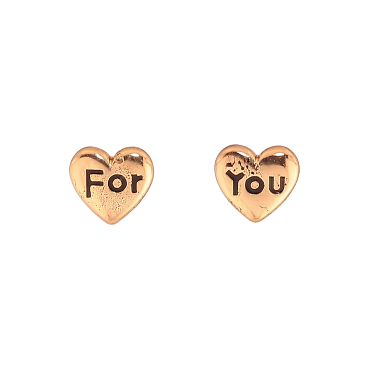 Серьги Xuping цвет Позолота 18К пусеты "Сердечки For You" фото №4 Серьги Xuping цвет Позолота 18К пусеты "Сердечки For You" фото №4